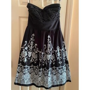 WHBM Cocktail Dress Sz 6 Strapless A Line EUC
